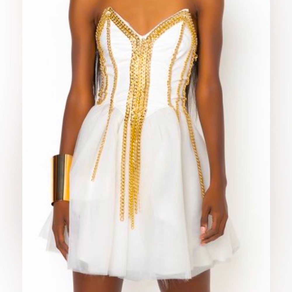 white tube dress
